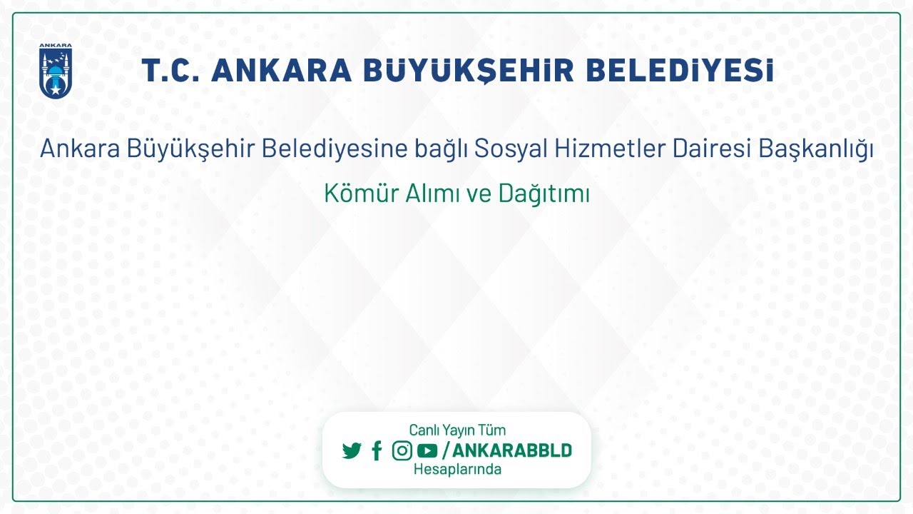 Sosyal Hizmetler Dairesi Başkanlığı Kömür Alımı ve Dağıtımı