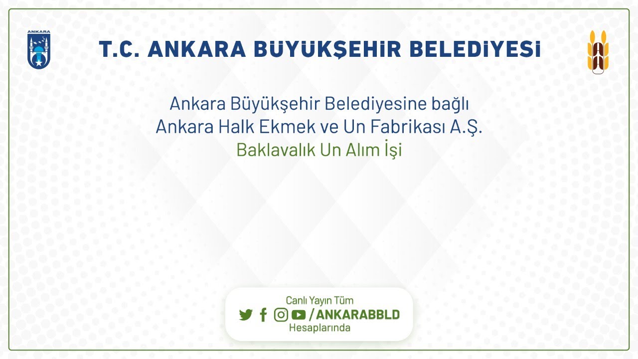 Ankara Halk Ekmek ve Un Fabrikası A.Ş. Baklavalık Un Alım İşi