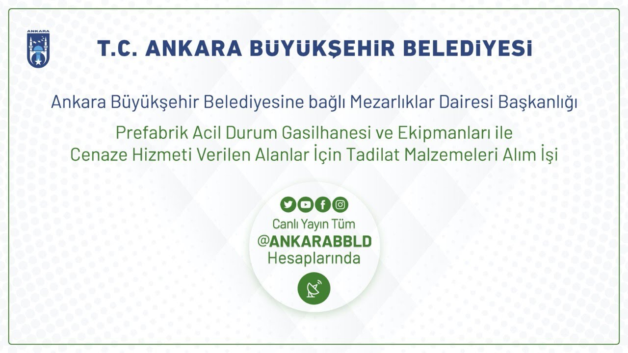 Mezarlıklar Dairesi Başkanlığı  Prefabrik Acil Durum Gasilhanesi ve Ekipmanları İle Cenaze Alanları