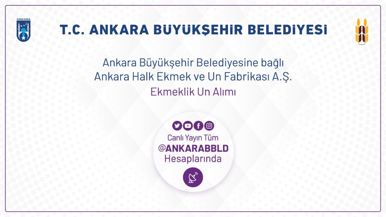 Ankara Halk Ekmek ve Un Fabrikası A.Ş. Ekmeklik Un Alımı