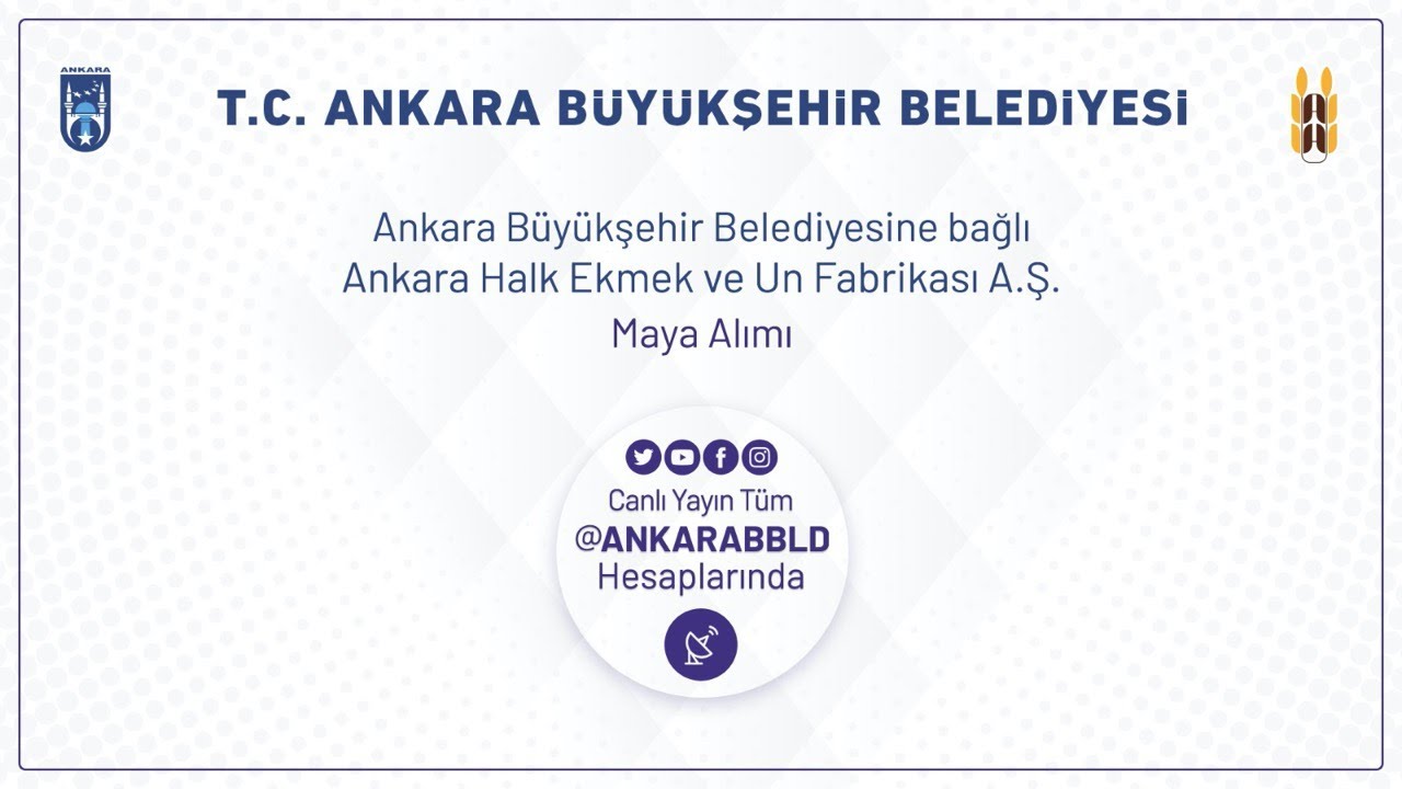 Ankara Halk Ekmek ve Un Fabrikası A.Ş.  Maya Alımı