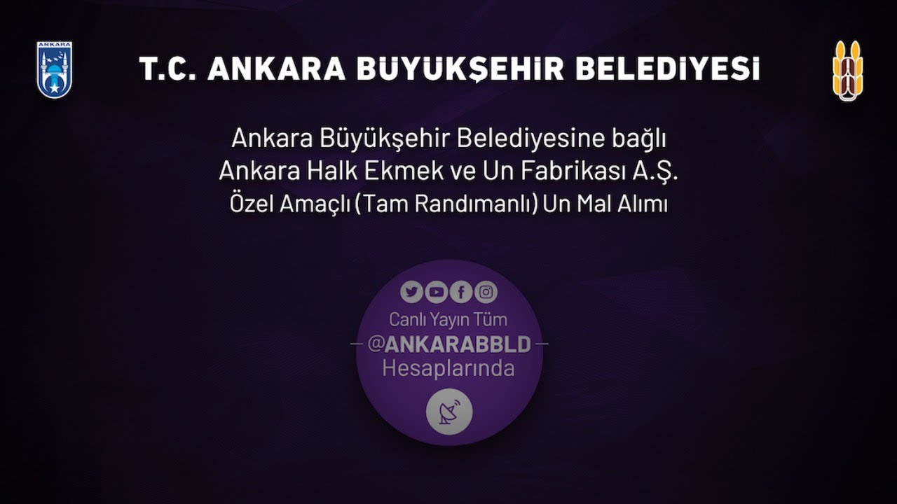 Ankara Halk Ekmek ve Un Fabrikası A.Ş. Özel Amaçlı (Tam Randımanlı) Un Mal Alımı İşi