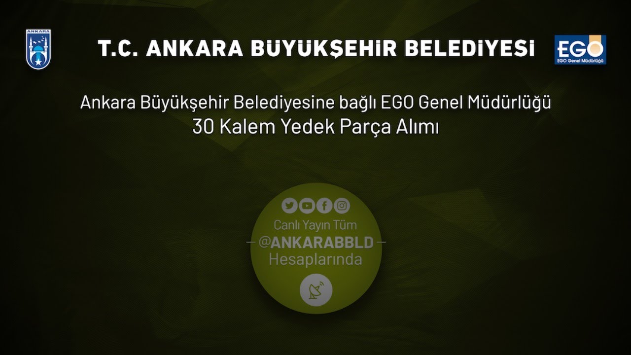 EGO Genel Müdürlüğü 30 Kalem Yedek Parça Alımı