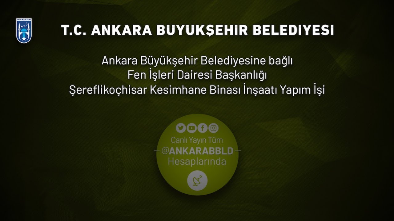 Fen İşleri Dairesi Başkanlığı Şereflikoçhisar Kesimhane Binası İnşaatı Yapım İşi