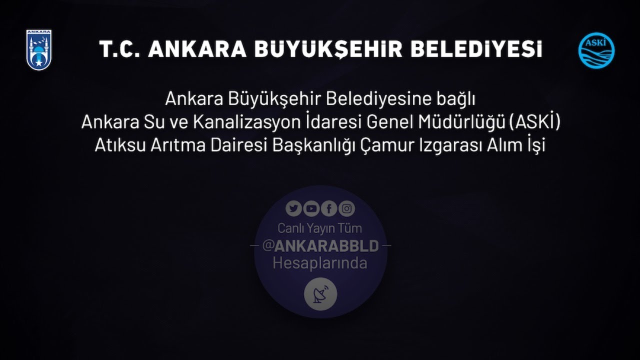 ASKİ Genel Müdürlüğü Çamur Izgarası Alım İşi