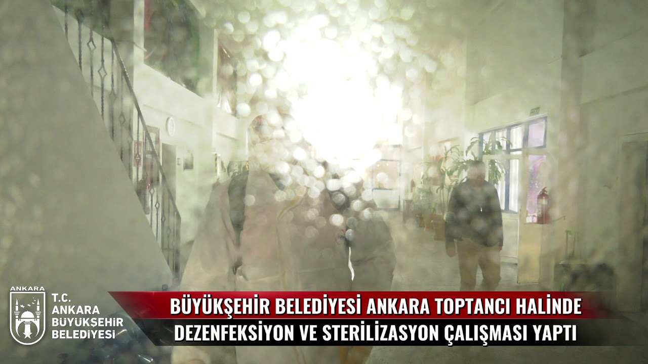 BÜYÜKŞEHİR BELEDİYESİ ANKARA TOPTANCI HALİNDE DEZENFEKSİYON VE STERİLİZASYON ÇALIŞMASI YAPTI