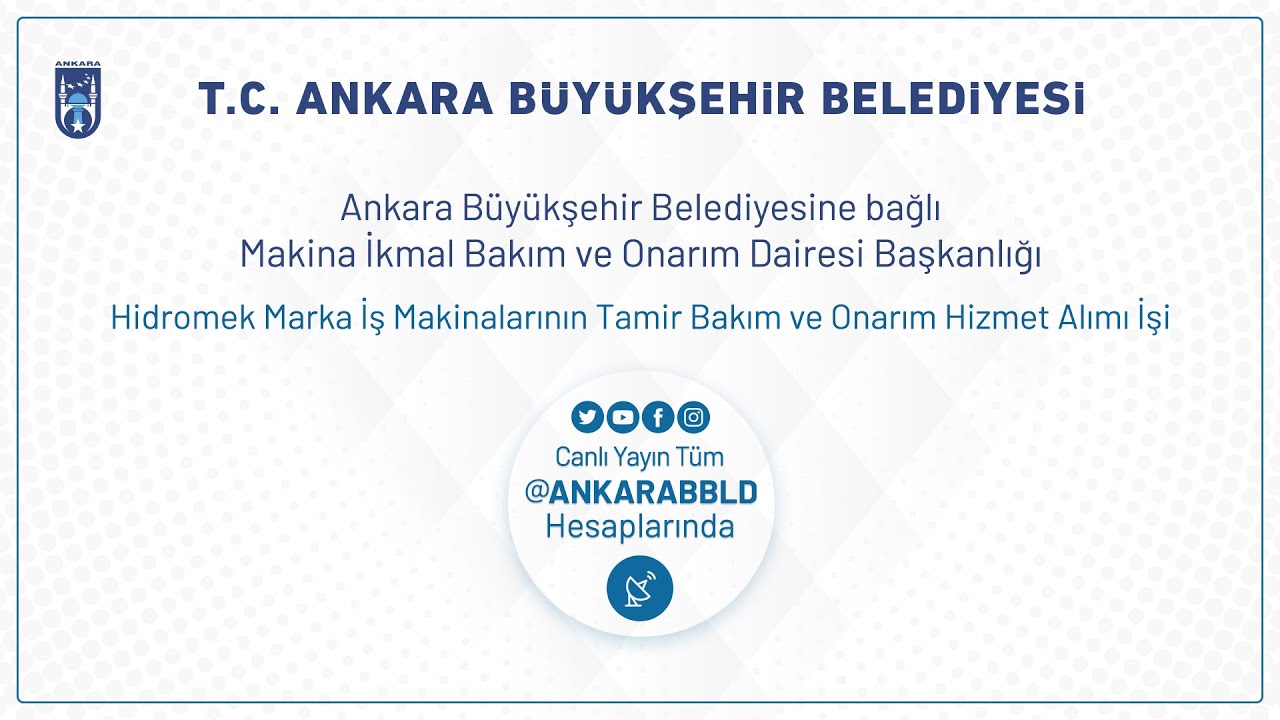 Makina İkmal Bakım ve Onarım Dairesi Hidromek Marka İş Makinalarının Tamir Bakım ve Onarım İşi