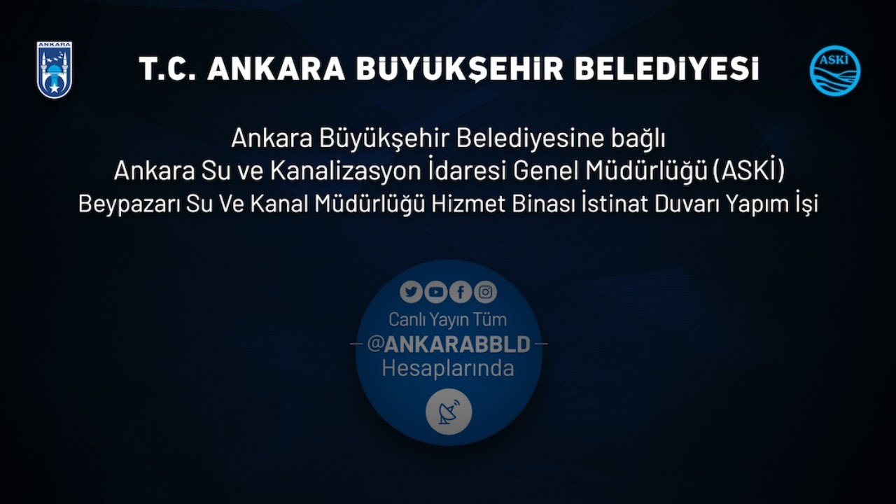 ASKİ - Beypazarı Su ve Kanal Müdürlüğü Hizmet Binası İstinat Duvarı Yapım İşi