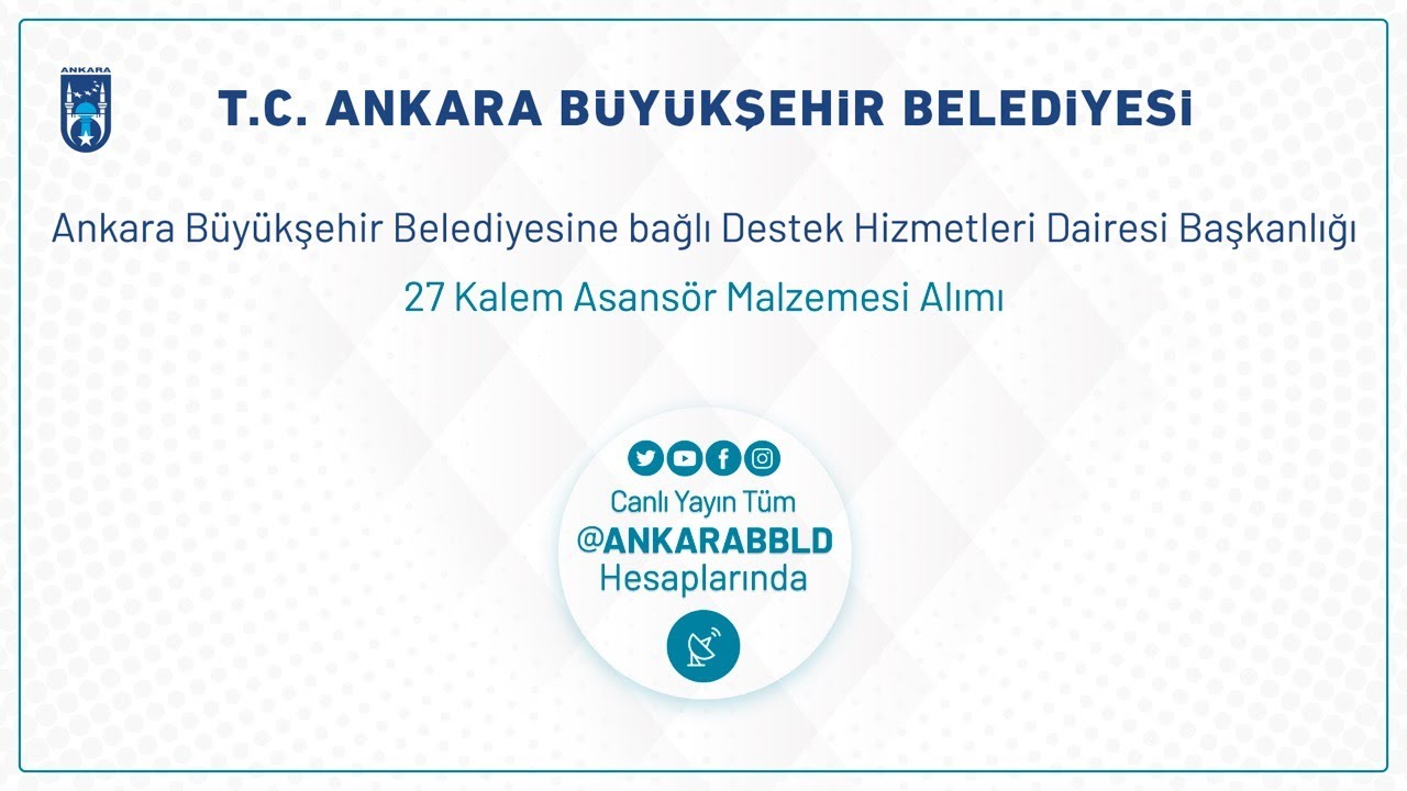 Destek Hizmetleri Dairesi Başkanlığı 27 Kalem Asansör Malzemesi Alımı