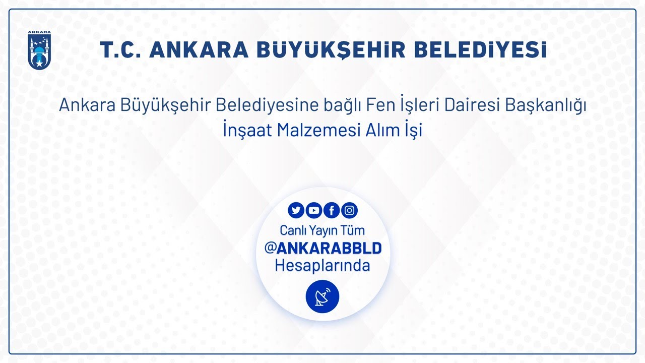 Fen İşleri Dairesi Başkanlığı  İnşaat Malzemesi Alım İşi