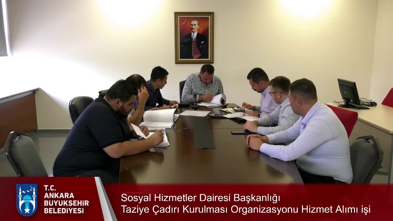 Sosyal Hizmetler Dairesi Başkanlığı Taziye Çadırı Kurulması Organizasyonu Hizmet Alımı işi