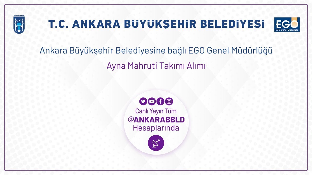 EGO Genel Müdürlüğü Ayna Mahruti Takımı Alımı İşi