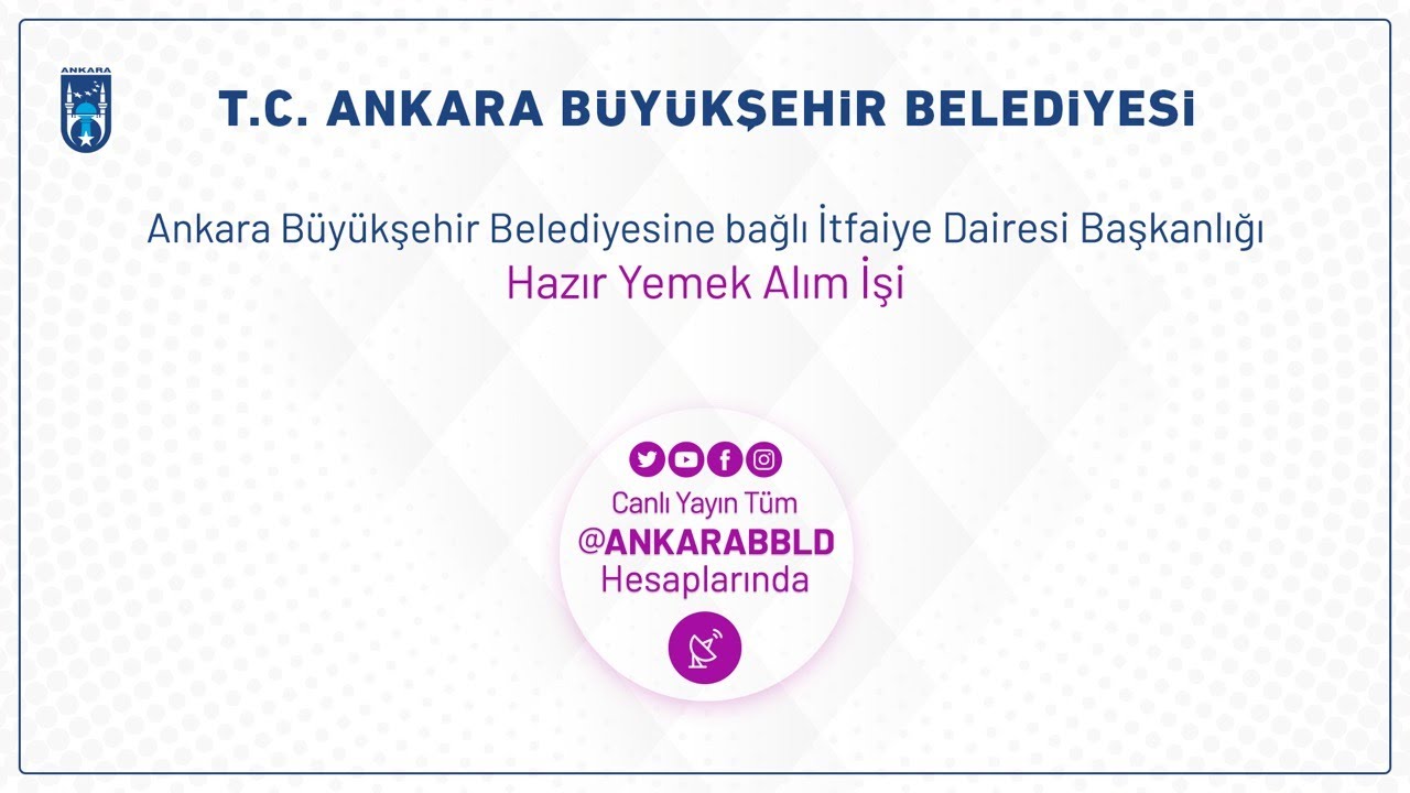 İtfaiye Dairesi Başkanlığı Hazır Yemek Alım İşi