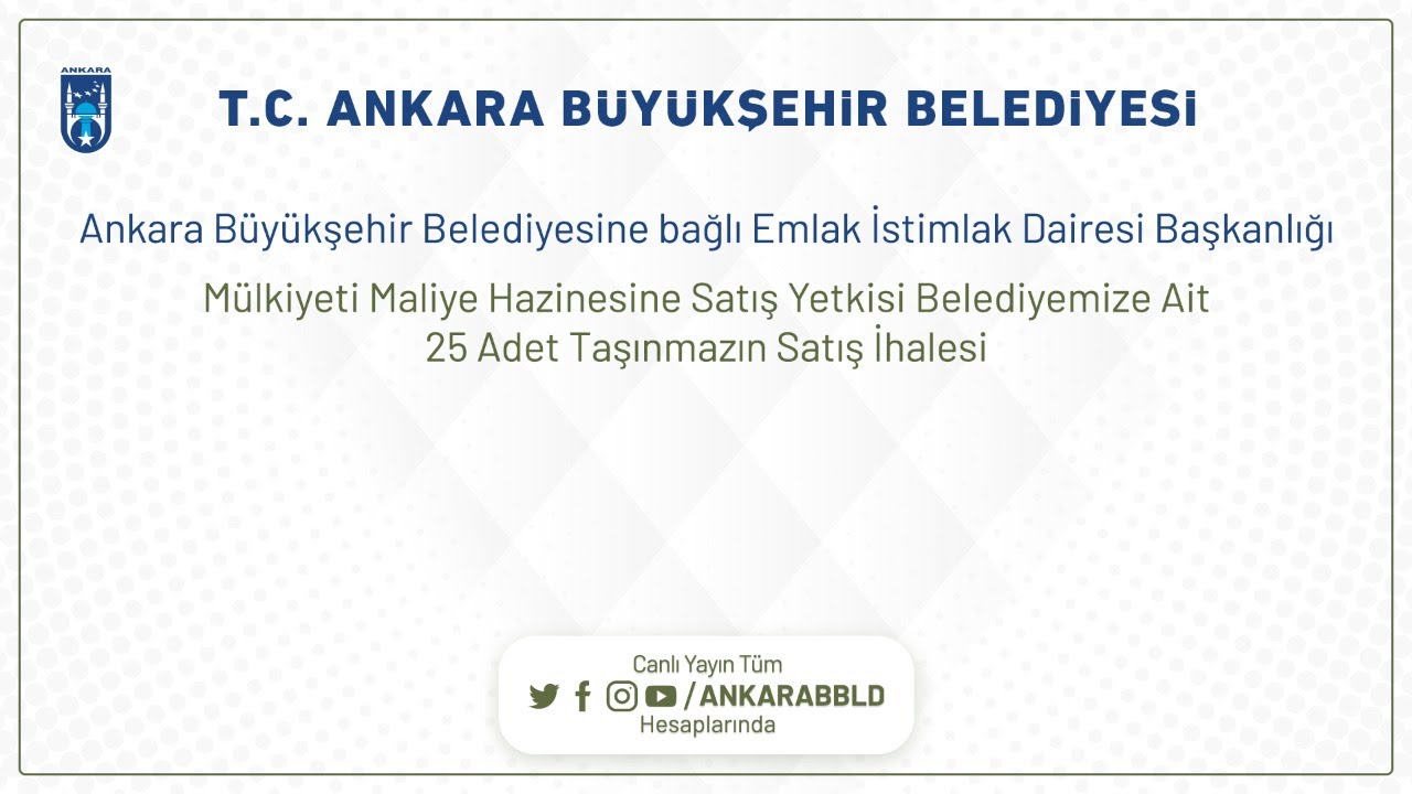 Mülkiyeti Maliye Hazinesine Satış Yetkisi Belediyemize Ait 25 Adet Taşınmazın Satış İhalesi