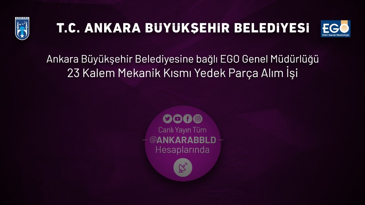 EGO Genel Müdürlüğü 23 Kalem Mekanik Kısmı Yedek Parça Alım İşi