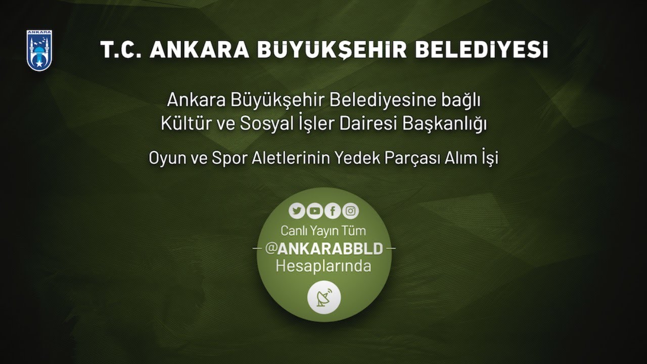 Kültür ve Sosyal İşler Dairesi Başkanlığı Oyun ve Spor Aletlerinin Yedek Parçası Alım İşi