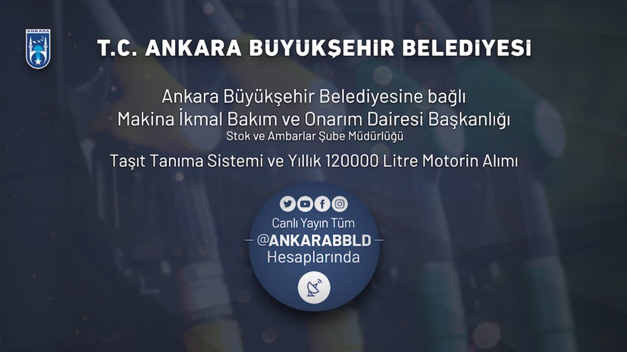 Makina İkmal Bakım ve Onarım Dairesi Başkanlığı Taşıt Tanıma Sistemi ve 120000Lt Motorin Alımı