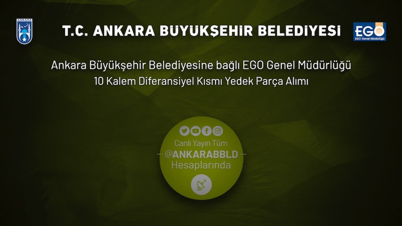 EGO Genel Müdürlüğü 10 Kalem Diferansiyel Kısmı Yedek Parça Alımı