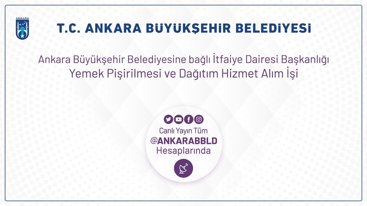 İtfaiye Dairesi Başkanlığı Yemek Pişirme ve Dağıtım Hizmeti Alım İşi