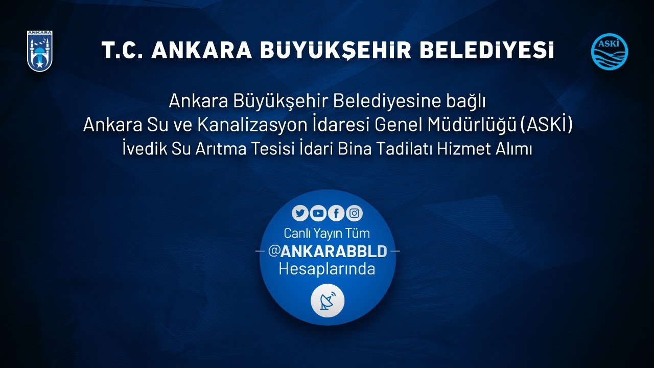 ASKİ İvedik Su Arıtma Tesisi İdari Bina Tadilatı Hizmeti Alım İşi