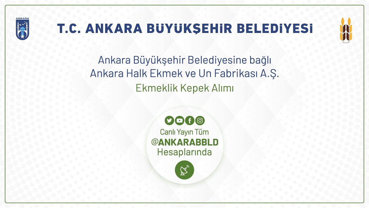 Ankara Halk Ekmek ve Un Fabrikası A.Ş. Ekmeklik Un Alımı