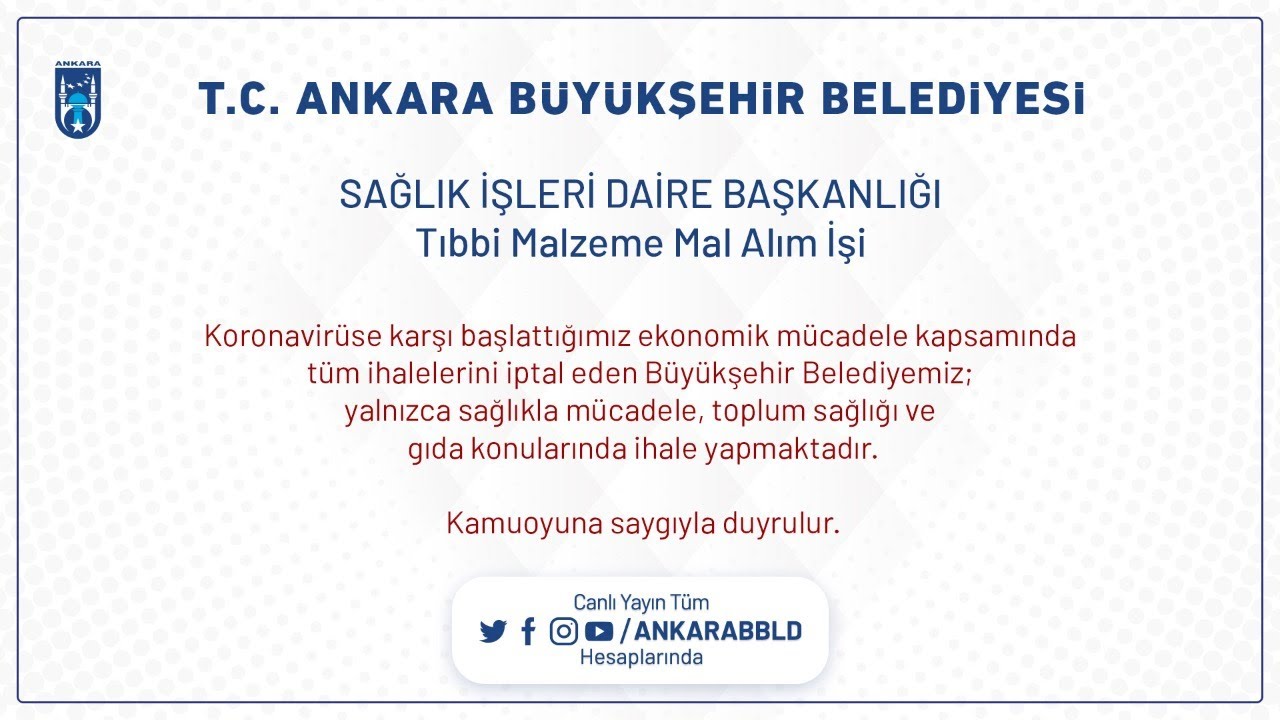 SAĞLIK İŞLERİ DAİRE BAŞKANLIĞI Tıbbi Malzeme Mal Alım İşi