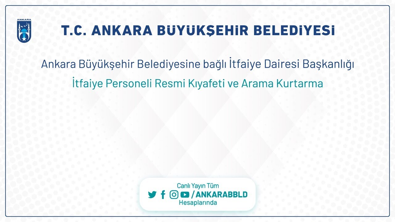 İtfaiye Dairesi Başkanlığı  İtfaiye Personeli Resmi Kıyafeti ve Arama Kurtarma Kıyafeti Alım İşi