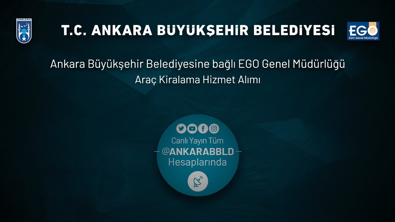 EGO Genel Müdürlüğü Araç Kiralama Hizmeti Alımı İşi