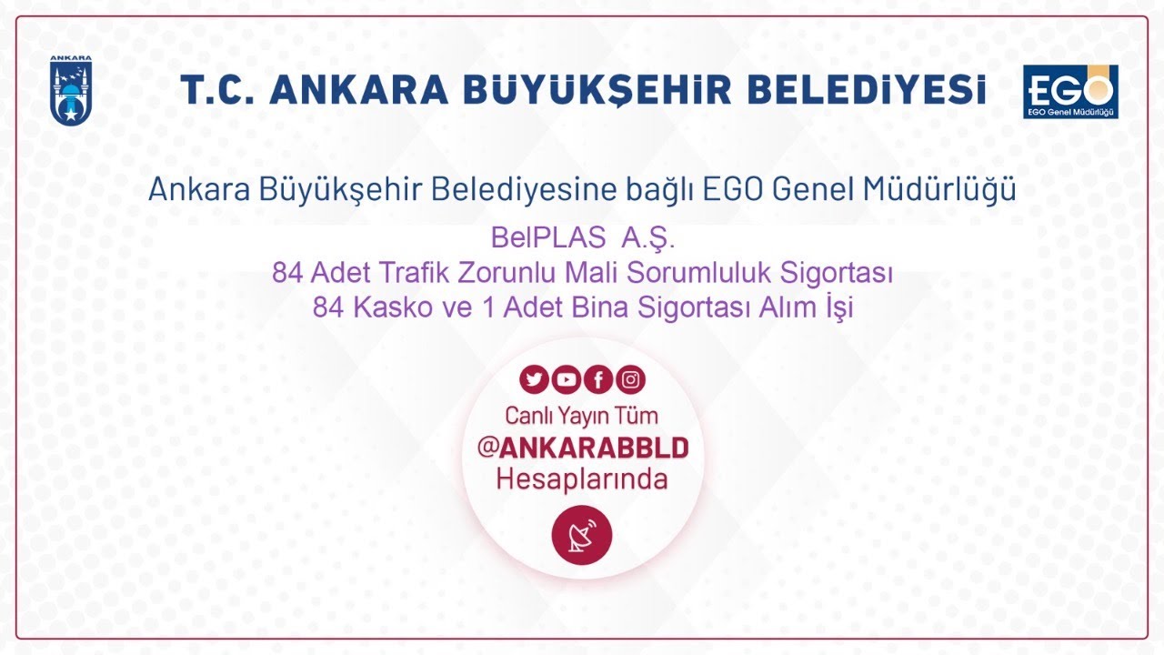 BelPLAS A.Ş. 84 Adet Trafik Zorunlu Mali Sorumluluk Sigortası 84 Kasko ve 1 Adet Bina Sigortası Alım