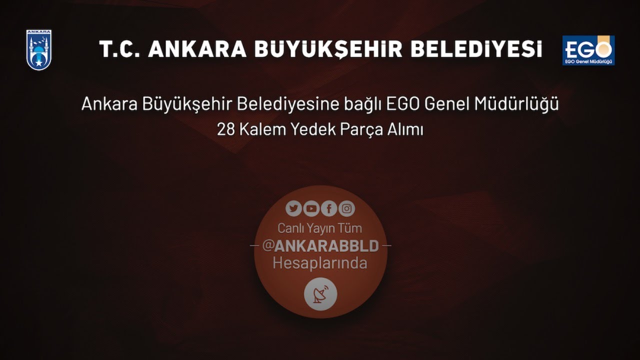 EGO Genel Müdürlüğü 28 Kalem Yedek Parça Alımı