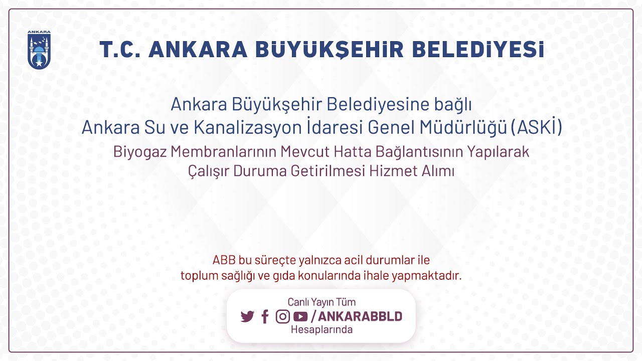 ASKİ BİYOGAZ MEMBRANLARININ MEVCUT HATTA BAĞLANMASININ YAPILARAK ÇALIŞIR DURUMA GETİRİLMESİ İŞİ