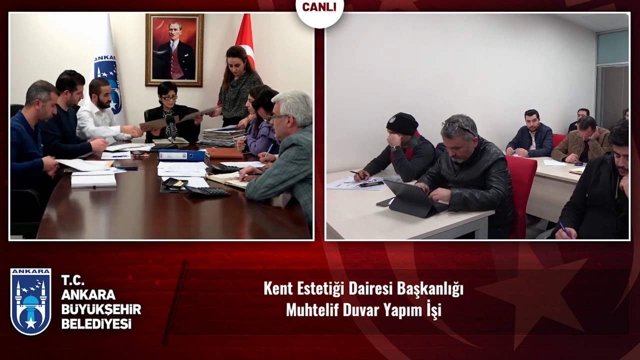 CANLI YAYINLANAN KENT ESTETİĞİ İHALESİ&#39;NE REKOR KATILIM