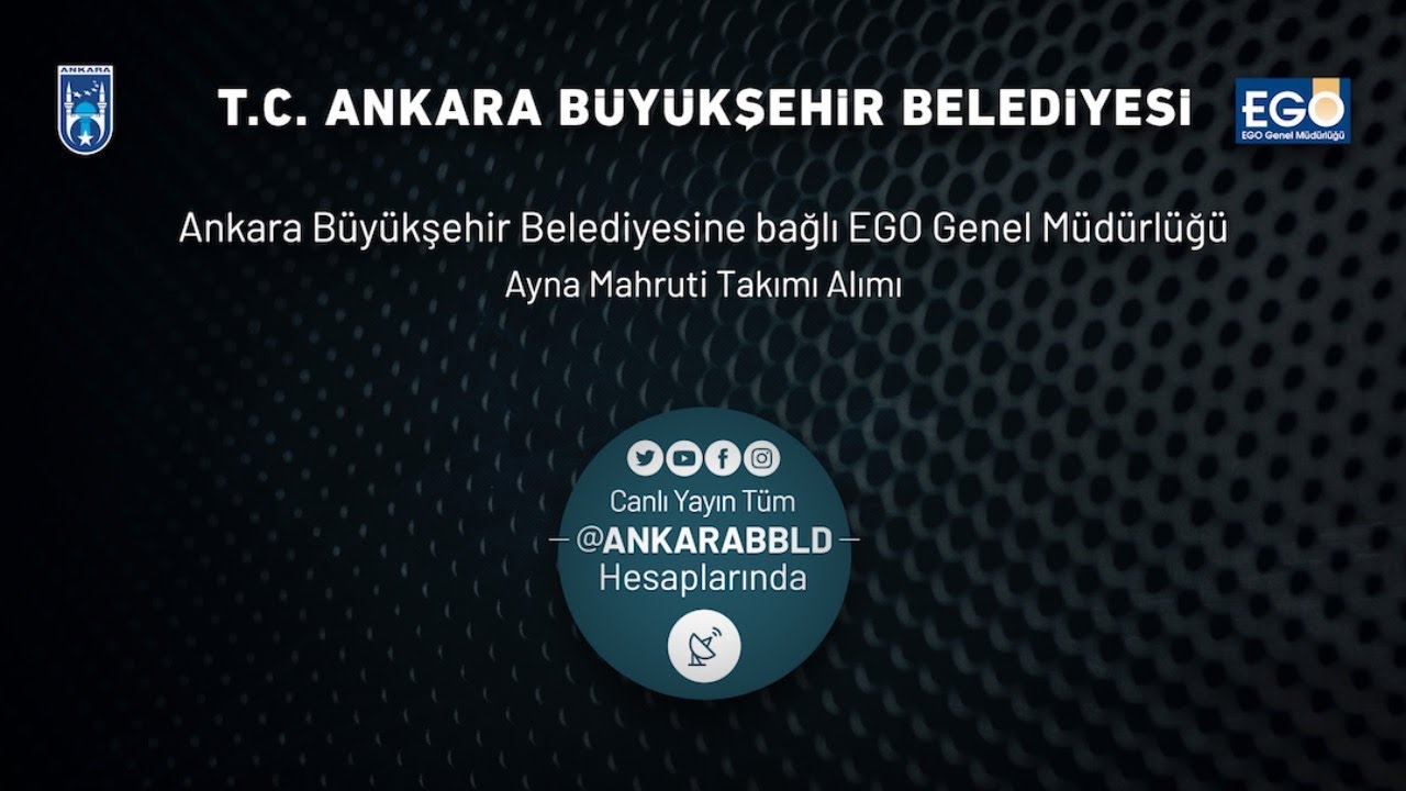 EGO Genel Müdürlüğü Ayna Mahruti Takımı Alımı