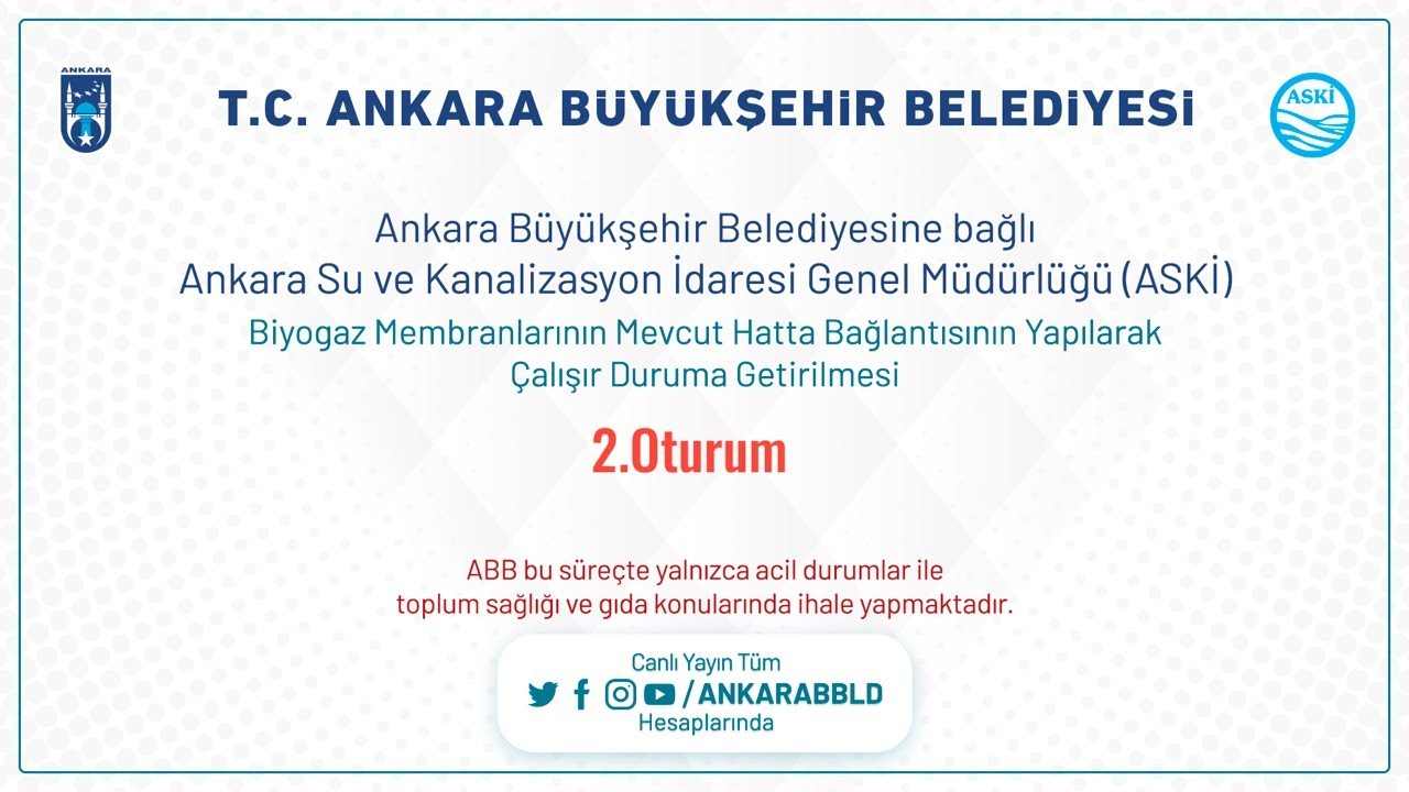 Ankara Su ve Kanalizasyon İdaresi Genel Müdürlüğü (ASKİ) Biyogaz Membranlarının Mevcut Hatta Bağlan