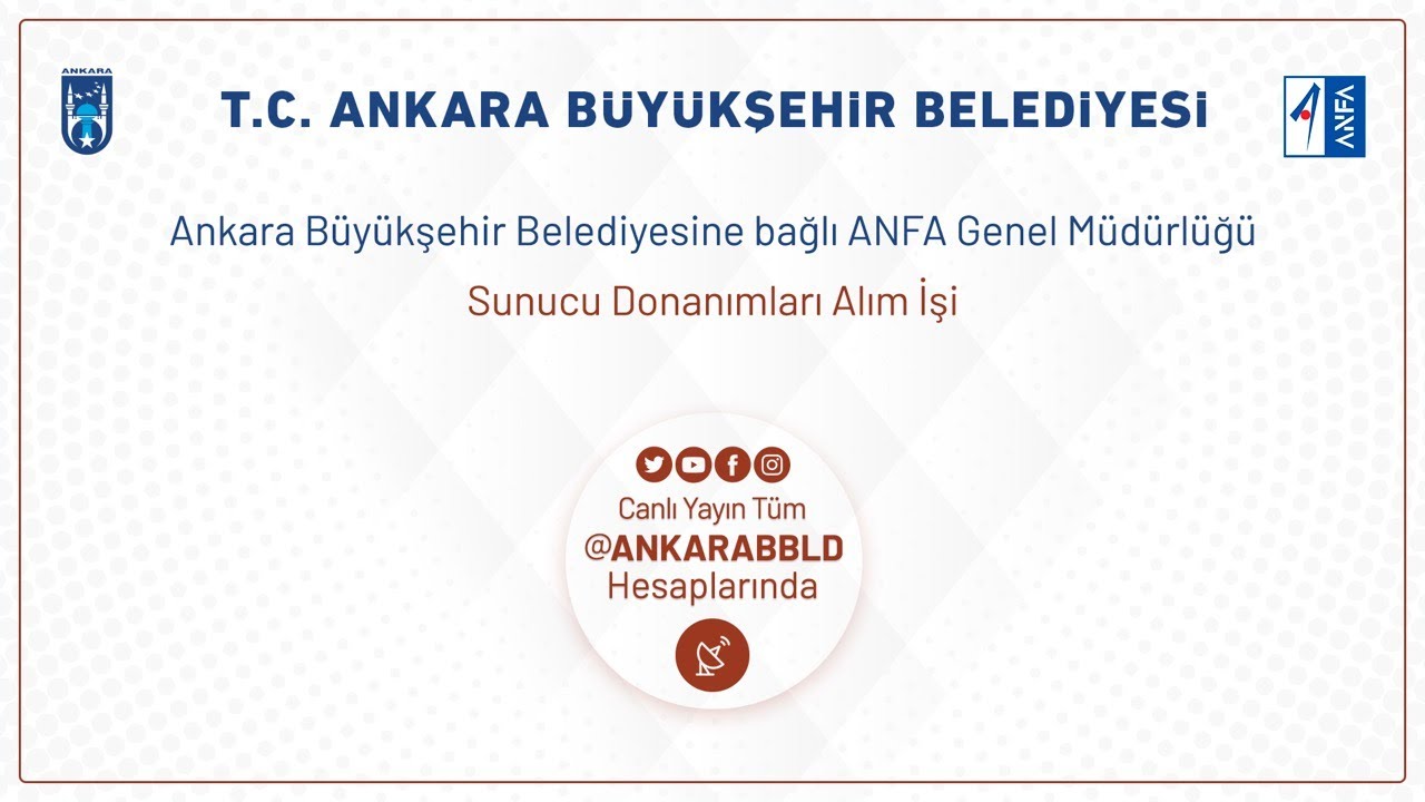 ANFA Genel Müdürlüğü Sunucu Donanımları Alım İşi