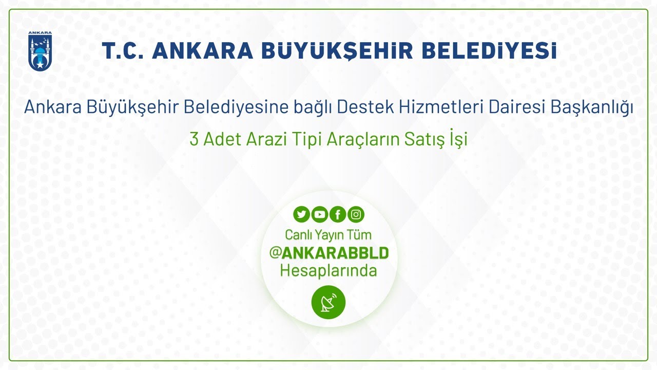 Destek Hizmetleri Dairesi Başkanlığı 3 Adet Arazi Tipi Araçların Satış İşi