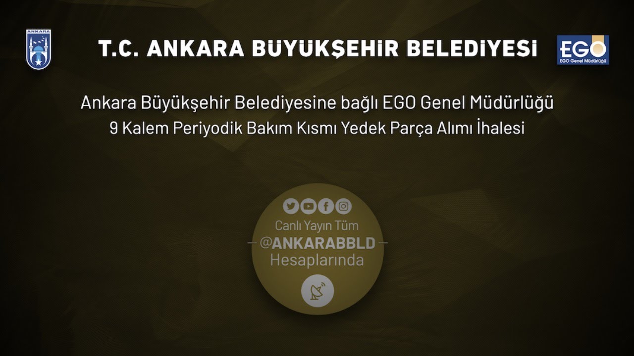 EGO Genel Müdürlüğü 9 Kalem Periyodik Bakım Kısmı Yedek Parça Alımı