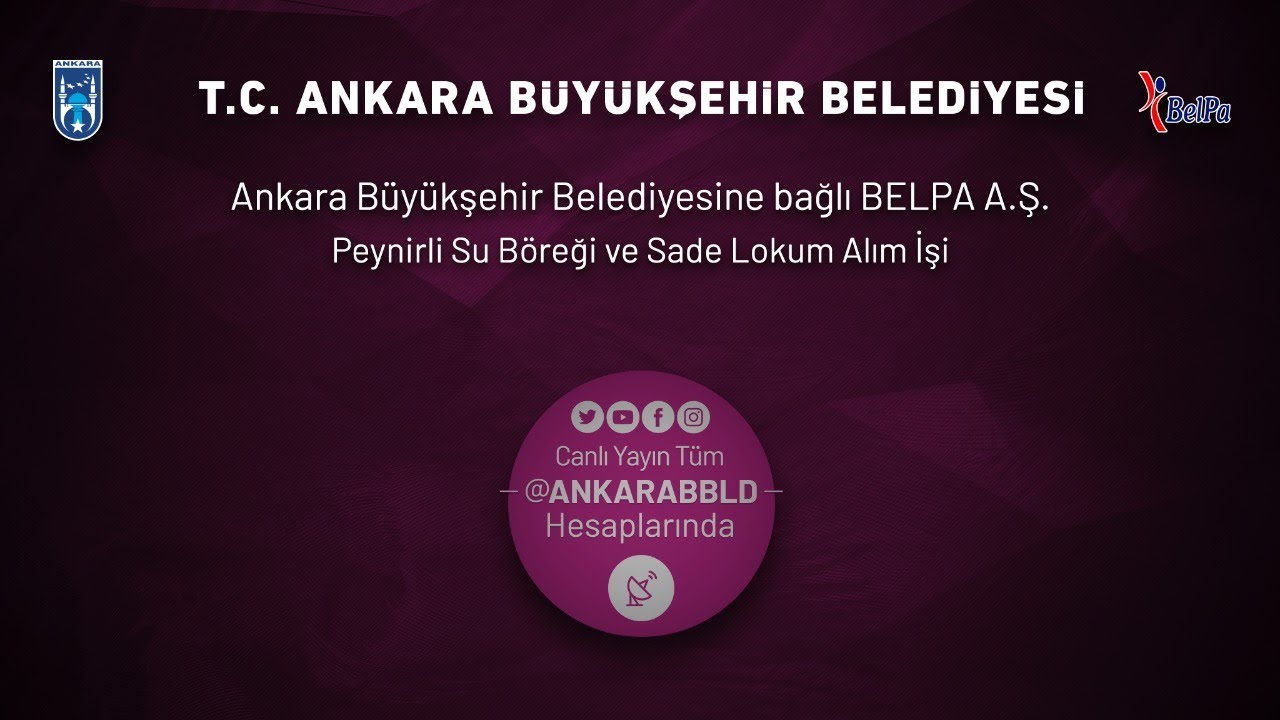 BELPA A.Ş. Peynirli Su Böreği ve Sade Lokum Alım İşi