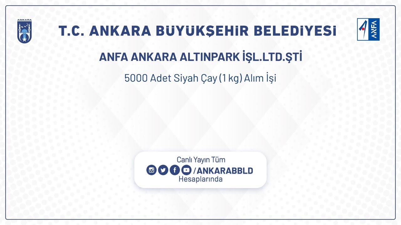 Anfa Ankara Altınpark İŞL.LTD.ŞTİ 5000 Adet Siyah Çay ( 1kg ) Alım İşi