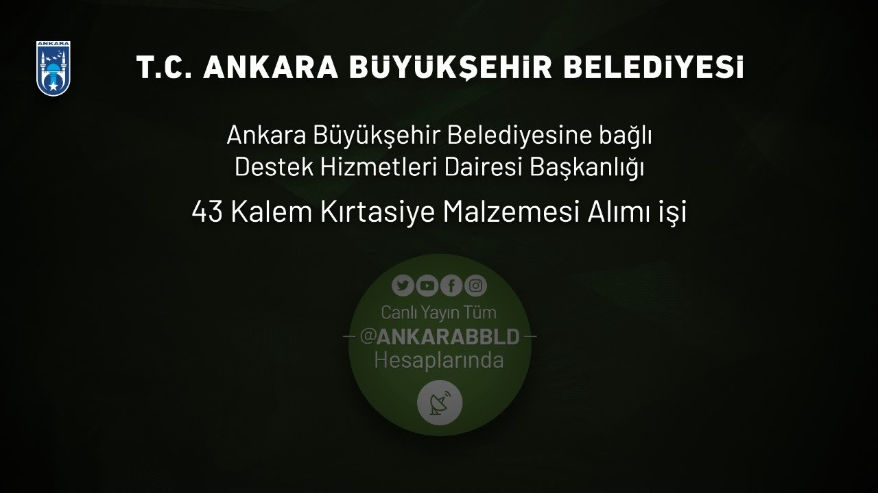 Destek Hizmetleri Dairesi Başkanlığı 43 Kalem Kırtasiye Malzemesi Alımı işi