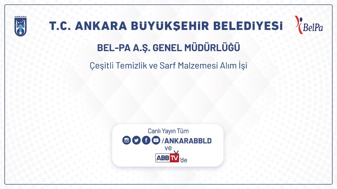 BEL-PA A.Ş. Çeşitli Temizlik ve Sarf Malzemesi Alım İşi