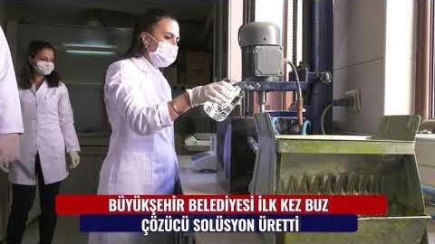 BÜYÜKŞEHİR BUZ ÇÖZÜCÜ SOLÜSYONUNU KENDİSİ ÜRETTİ