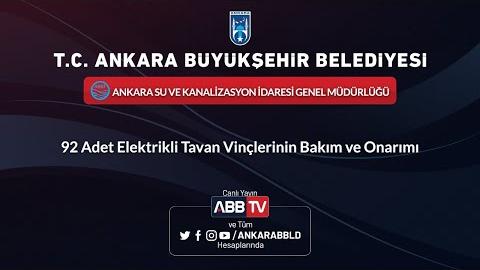 ASKİ GENEL MÜDÜRLÜĞÜ 92 Adet Elektrikli Tavan Vinçlerinin Bakım ve Onarımı