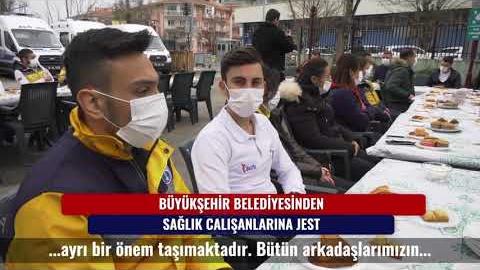 BÜYÜKŞEHİR BELEDİYESİ'NDEN SAĞLIK ÇALIŞANLARINA JEST