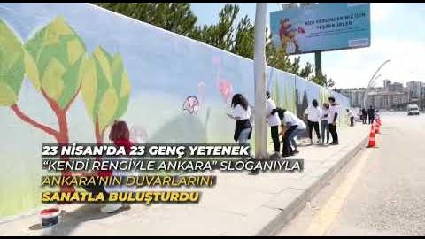 "Kendi Rengiyle Ankara": 1071 Malazgirt Bulvarı'ndaki duvar birbirinden güzel eserler ile donatıldı