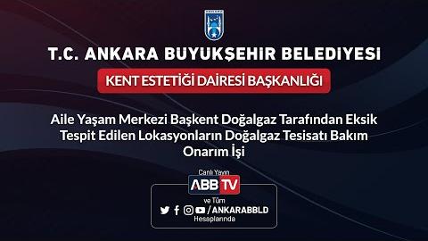 KENT ESTETİĞİ DAİRESİ BAŞKANLIĞI Aile Yaşam Merkezi Tespit Edilenlerin Doğalgaz Tesisatı Bakım İşi