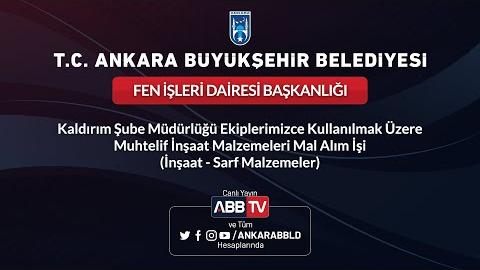 FEN İŞLERİ DAİRESİ BAŞKANLIĞI - Kaldırım Şube Müdürlüğü Ekiplerimizce Kullanılmak Üzere Muhtelif İnş