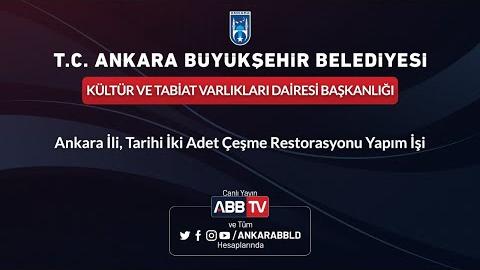 KÜLTÜR VE TABİAT VARLIKLARI DAİRESİ BAŞKANLIĞI Tarihi İki Adet Çeşme Restorasyonu Yapım İşi