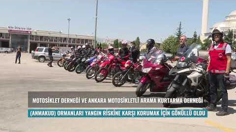 ANKARA İTFAİYESİ’NDEN GÖNÜLLÜ MOTOSİKLETLİLERE YANGIN EĞİTİMİ