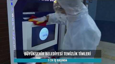 Başkent’te COVID-19’la mücadele kapsamında toplu taşımada dezenfeksiyon çalışmalarına devam ediyor.